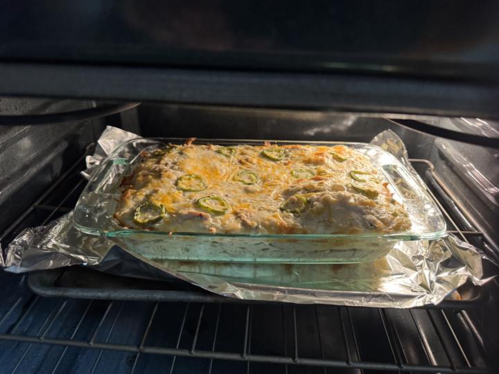 White chicken enchilada casserole….