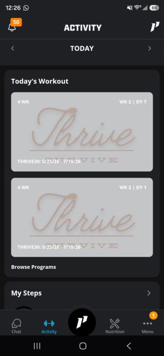 1st phorm app and thrive