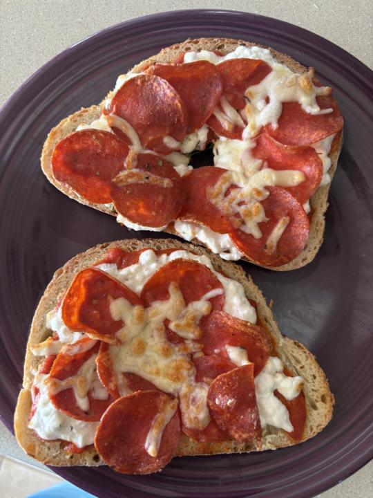 Sourdough pizza toast