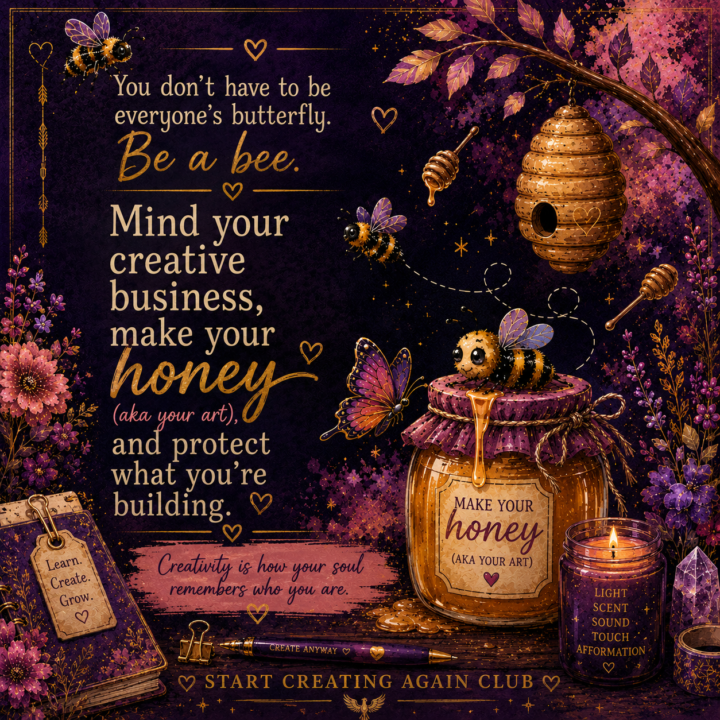 🐝 Your creativity doesn’t need perfection. It needs practice.
