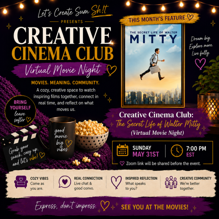 🎬✨ IT’S HAPPENING! Our FIRST Creative Cinema Club is here! 🍿💜