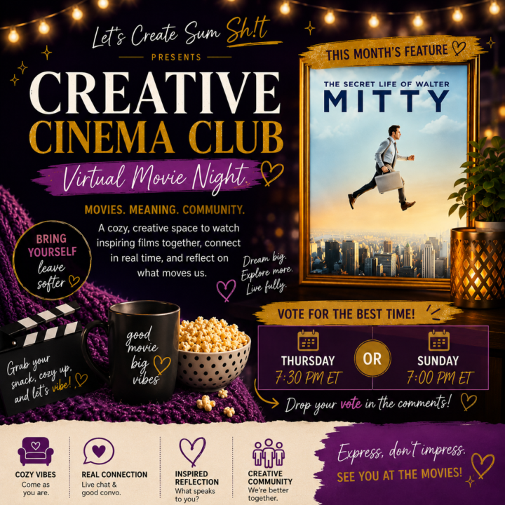 🎬✨ Looks like The Secret Life of Walter Mitty is our first Creative Cinema Club pick! 🌍🍿