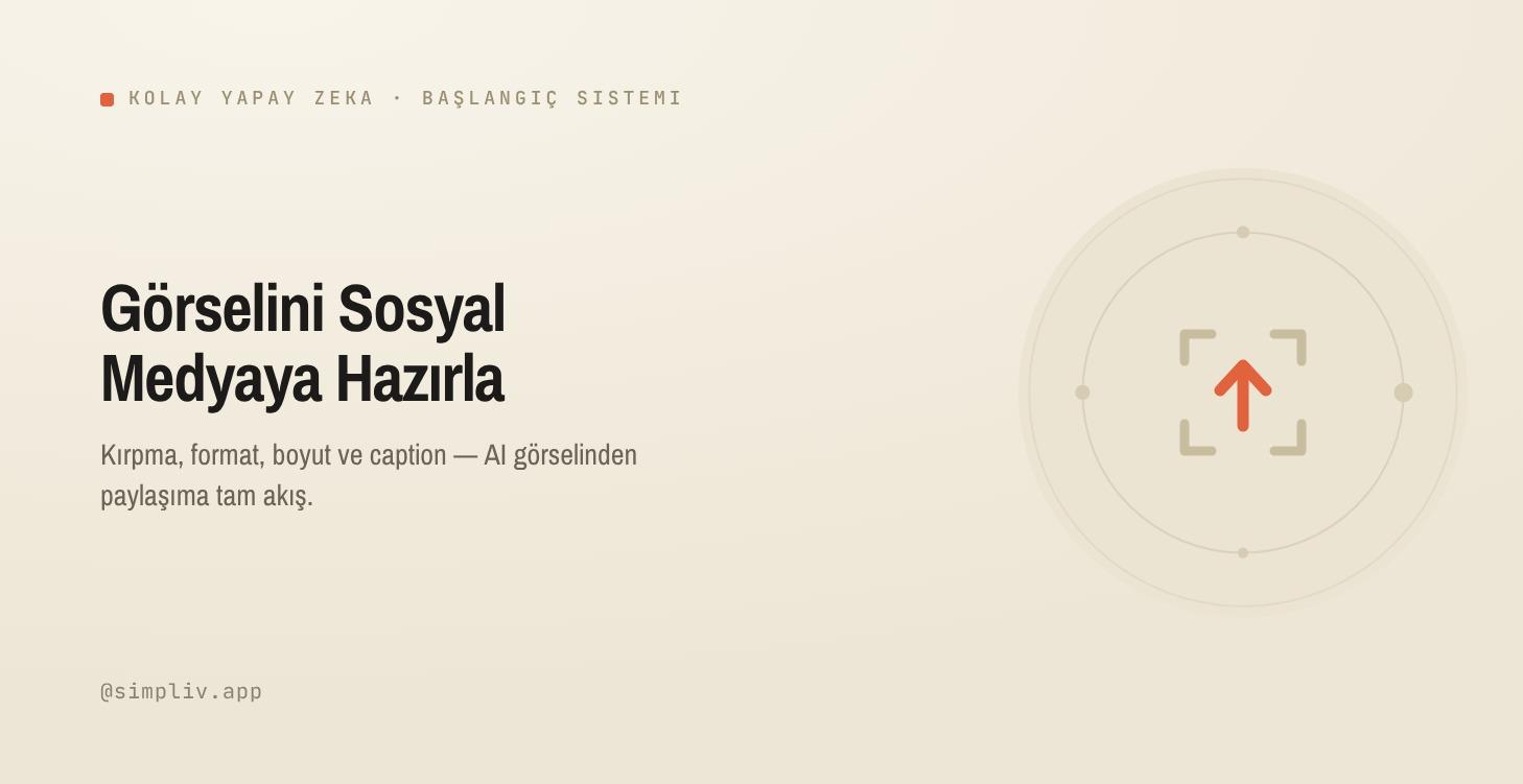 Ürettiğin görseli sosyal medyaya hazırla