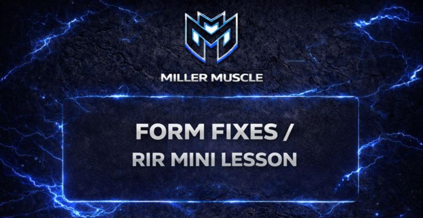 Form Fixes / RIR mini lesson