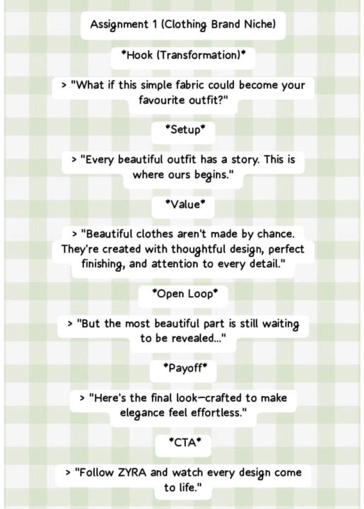 Script Writing /hook selection