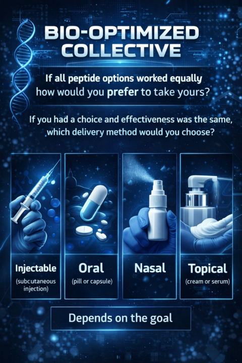 If all peptide options worked equally well, how would you prefer to take yours?