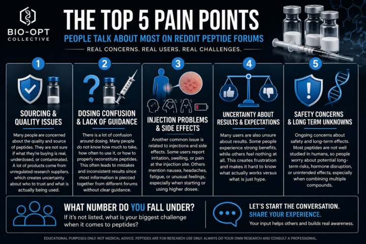 After a 1000+ peptide posts and THESE are the 5 biggest problems everyone is dealing with