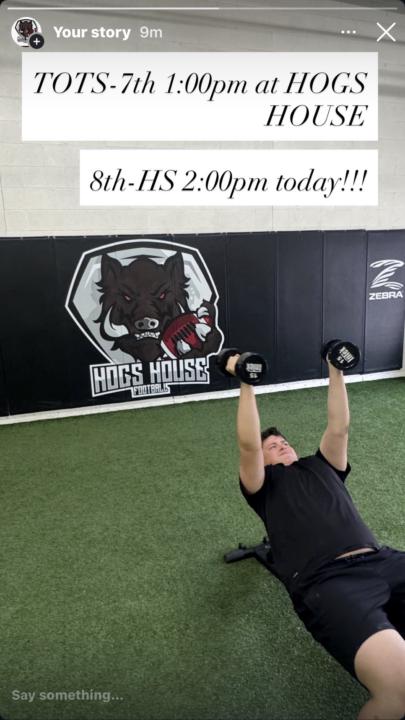TRAINING AT HOGS HOUSE TODAY 
