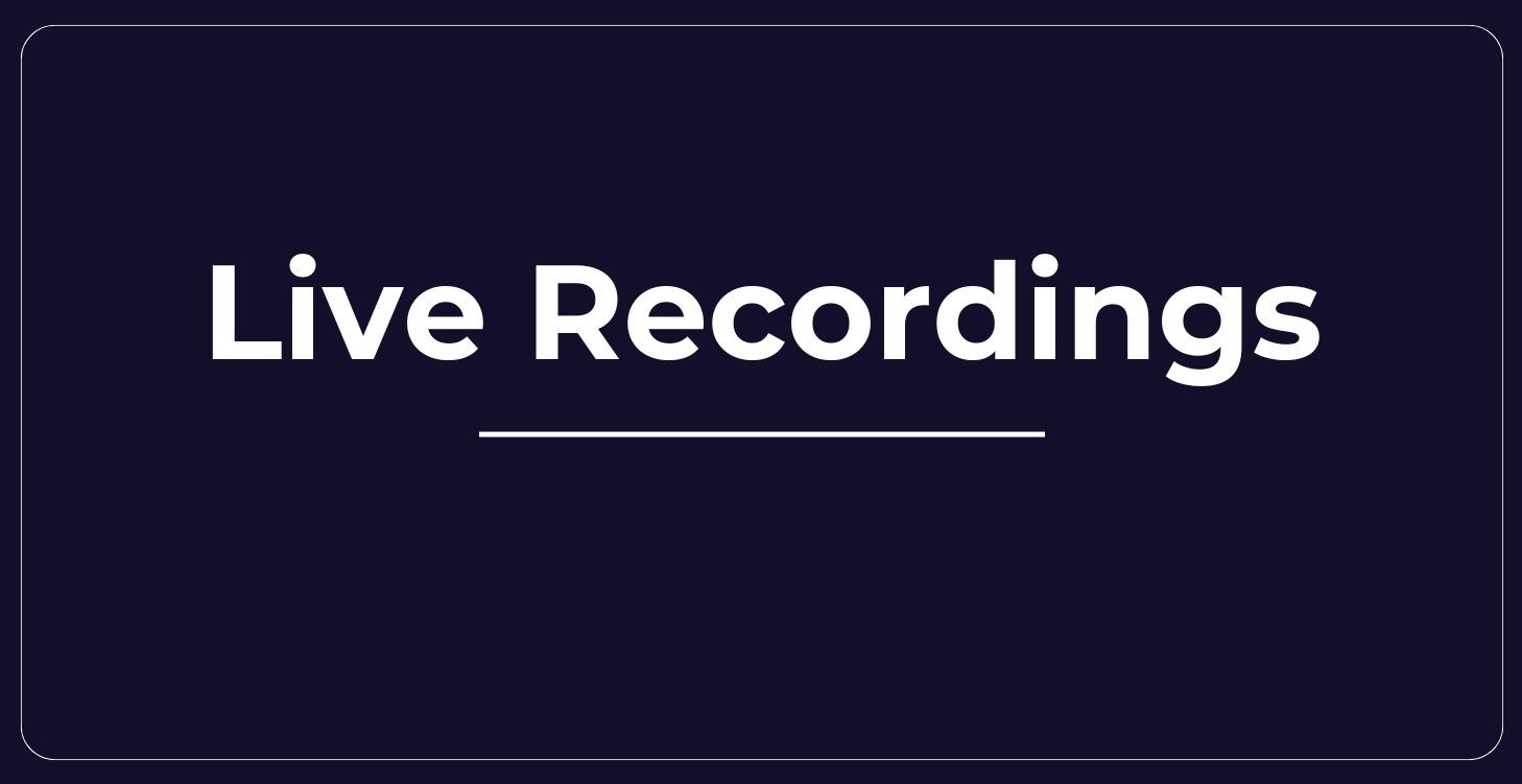 All Live Recordings