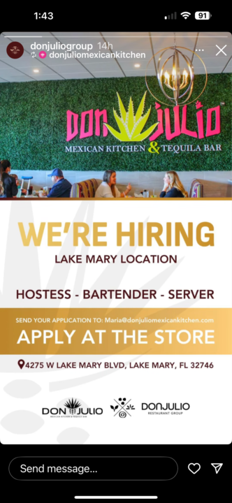 Don Julio Lake Mary