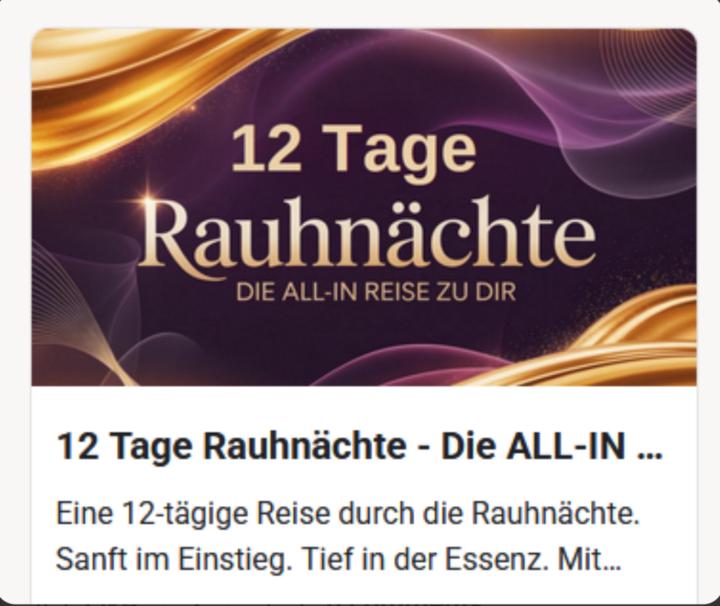✨ Einladung: Rauhnächte – die ALL-IN Reise zu dir ✨