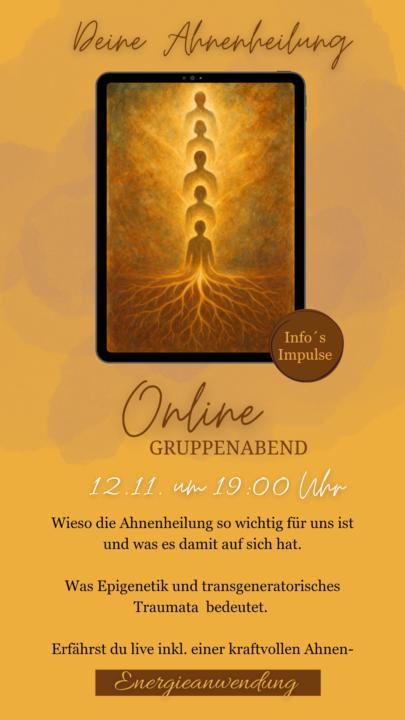 Online Gruppenabend inkl Energieanwendung zur Ahnenheilun