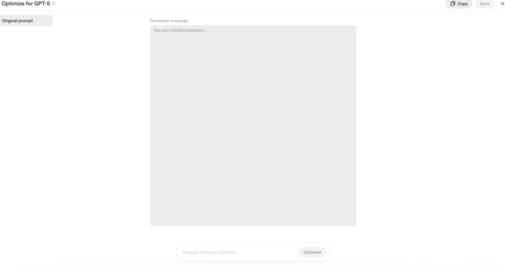 Prompt Optimizer from OpenAI 