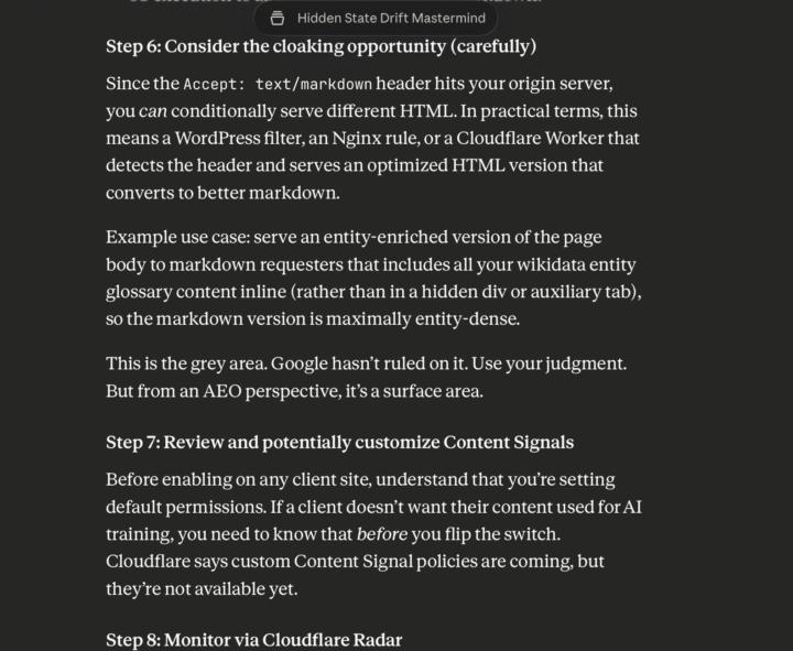 Cloudflare’s ‘Markdown for Agents’ has dramatic outcomes for SEO.