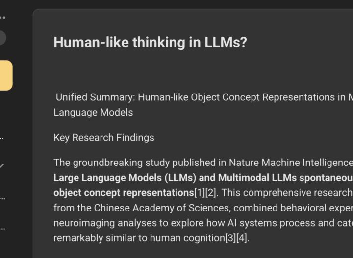 Major new paper on HUMAN LIKE THINKING 