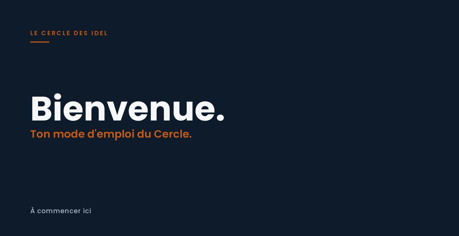 Bienvenue dans ton espace de travail