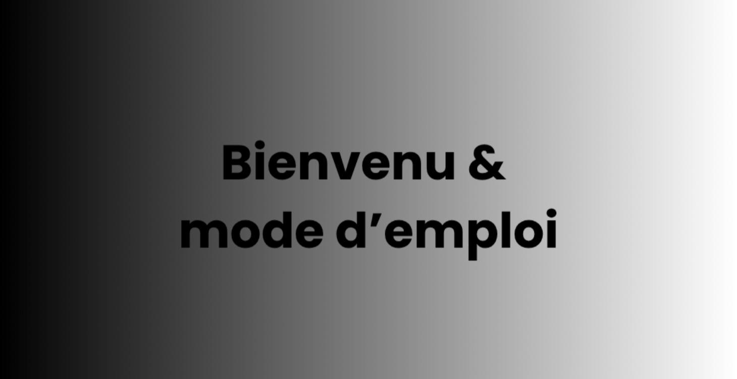 Bienvenue dans ton espace de travail