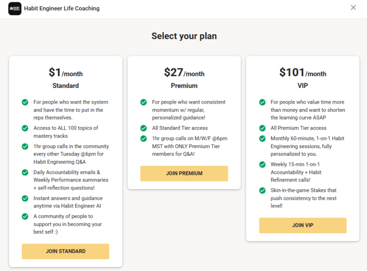 Habit Engineer Life Coaching Official Structure! 