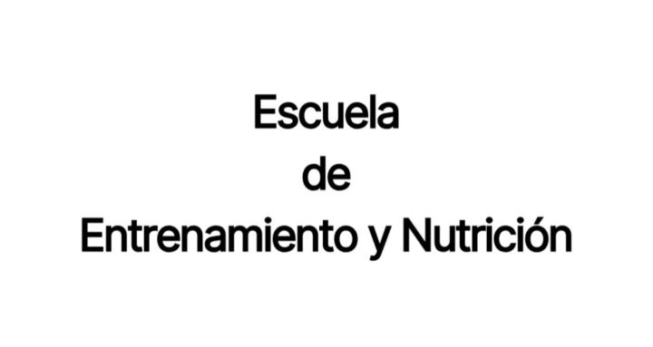 Esc. Entrenamiento y Nutrición