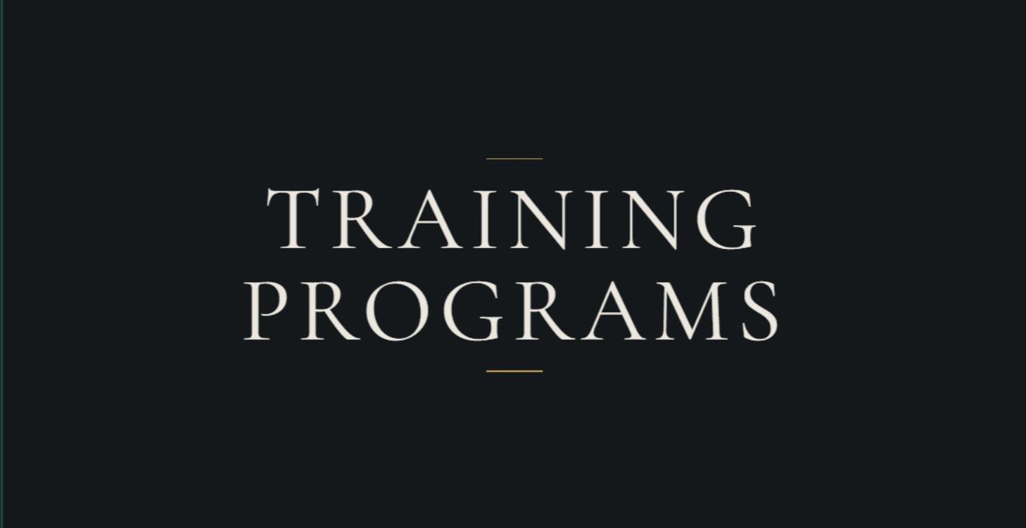 Training Simplified (coming soon)
