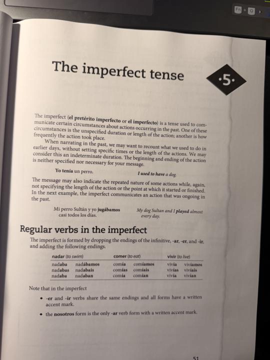 5. The imperfect tense