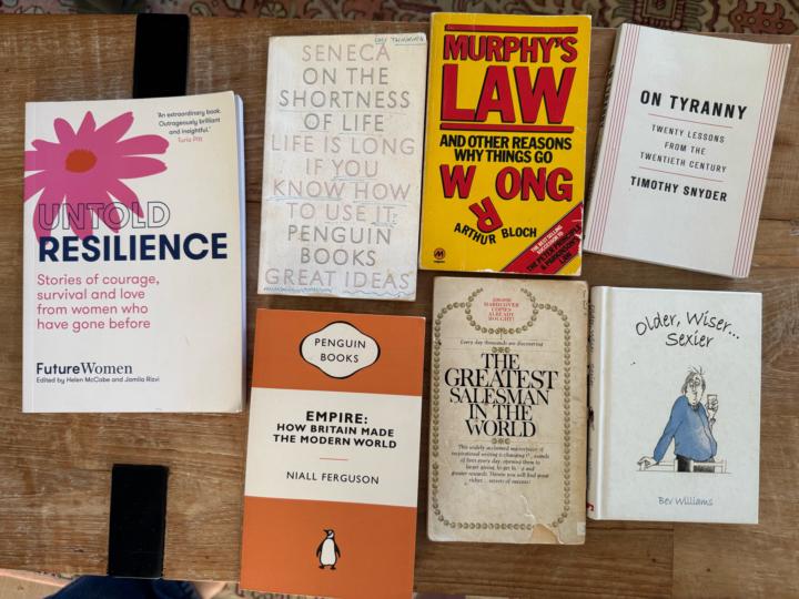 All the books the secret speaker brought: