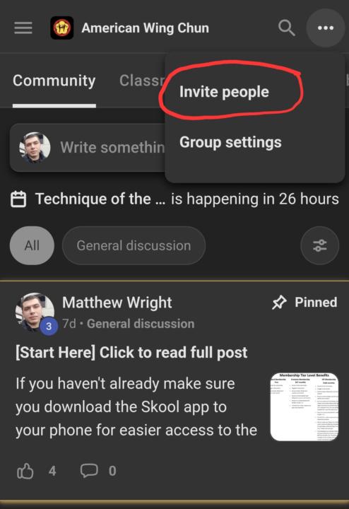 Earning commission from invites
