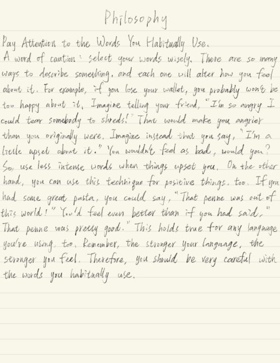 Day10. Transcribing: Philosophy 