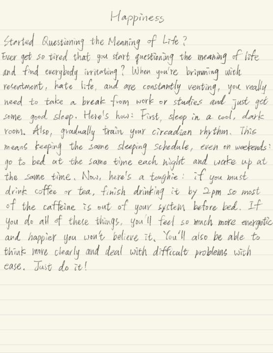 Day7. Transcribing: Happiness 