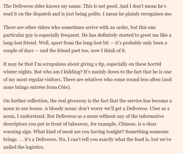 Do I need to cut back on deliveroo?