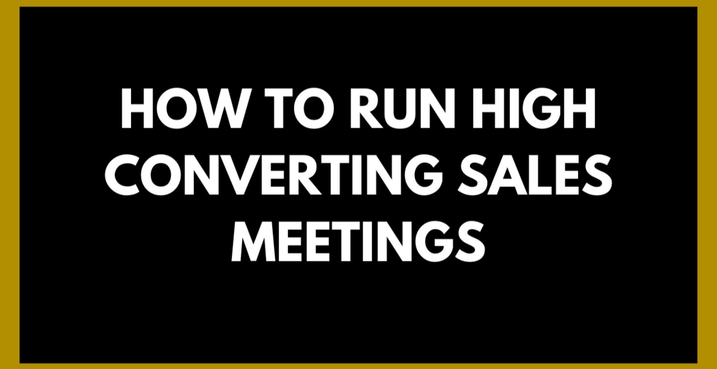 How To Run Sales Meetings