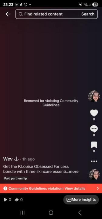 Tiktok violation