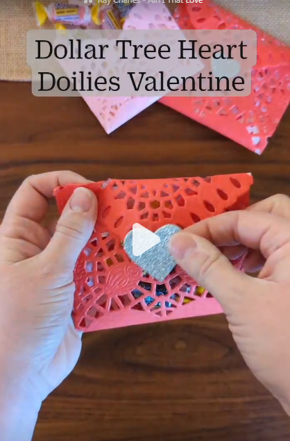 Dollar Tree Heart Doilies Valentine