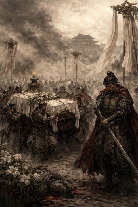 Victory in war should be treated as a funeral.