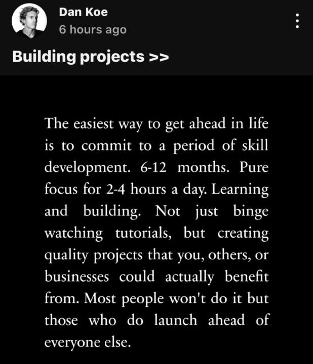 Locking In to Skill Building with Projects