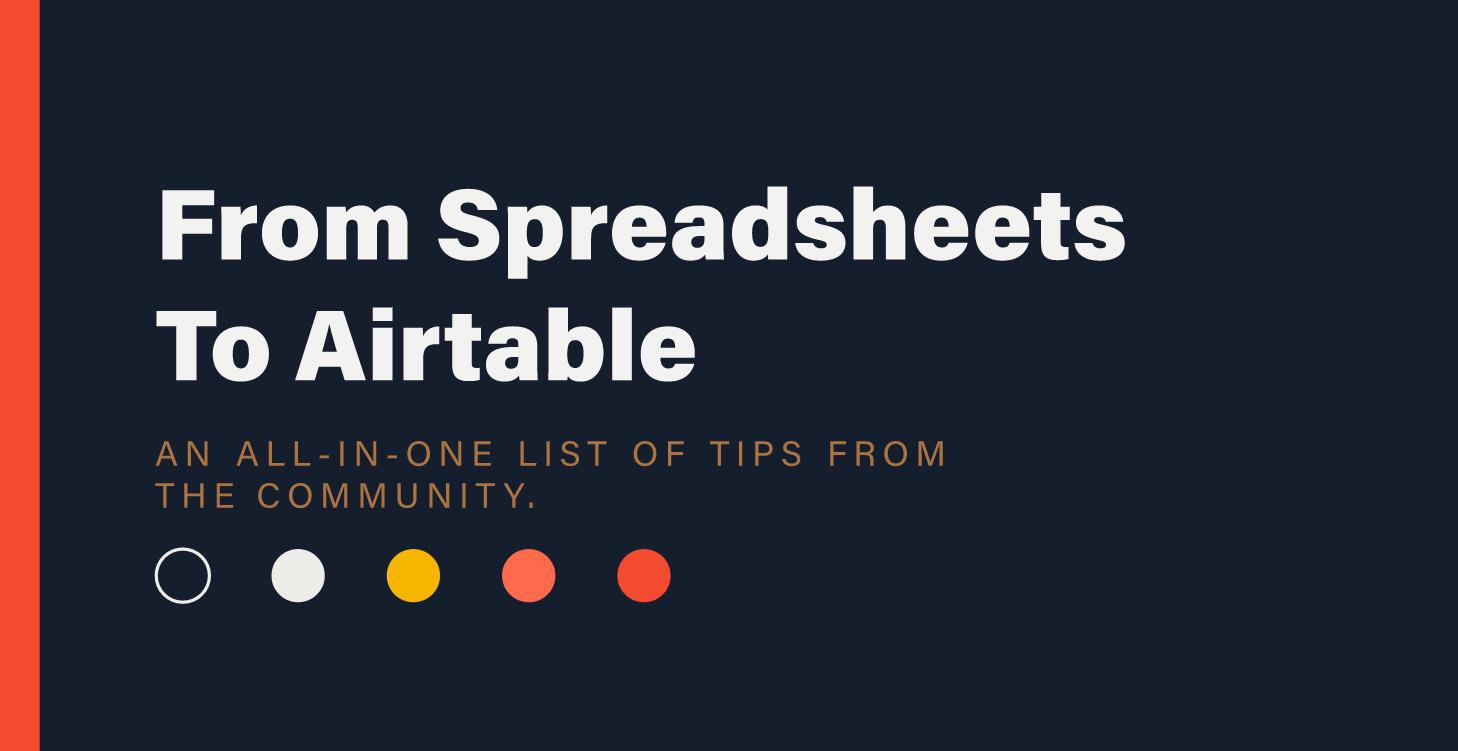 From Spreadsheet To Airtable