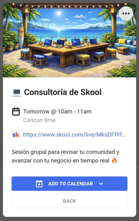 Jueves de Consultoría de Skool ⭐️
