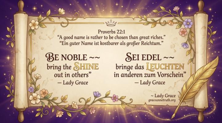 WORD OF THE DAY: NOBLE 🌟/WORT DES TAGES: EDEL🌟