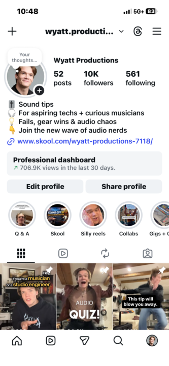 10K instagram followers!