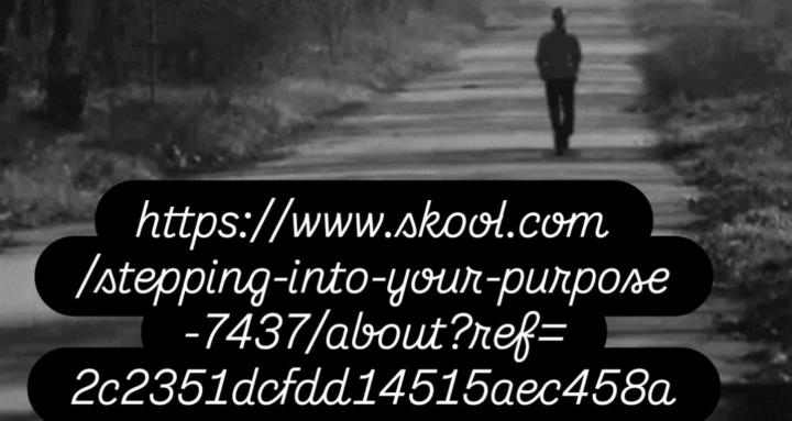 Stepping into your purpose. 