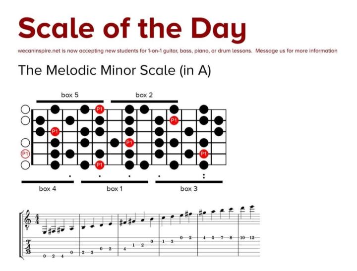 Melodic Minor in A
