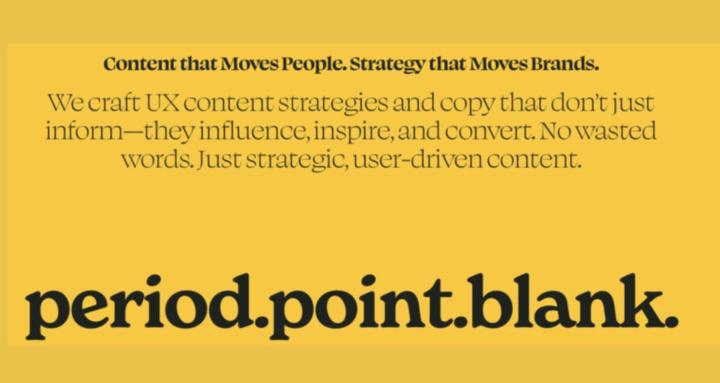 Period.Point.Blank UX Copy Lab