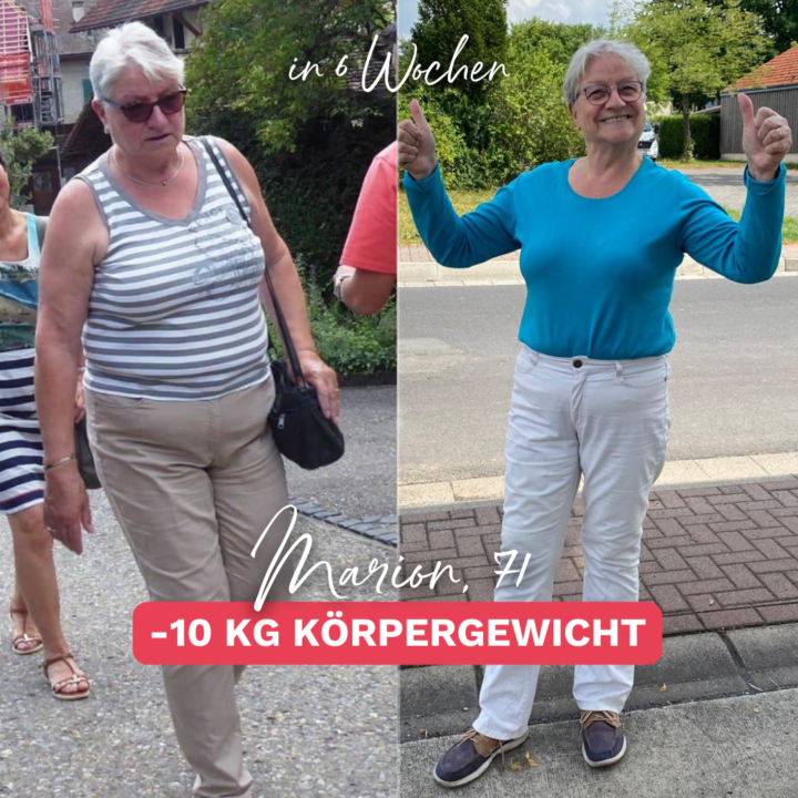10 kg in 6 Wochen. Mit 71 Jahren! 🥹