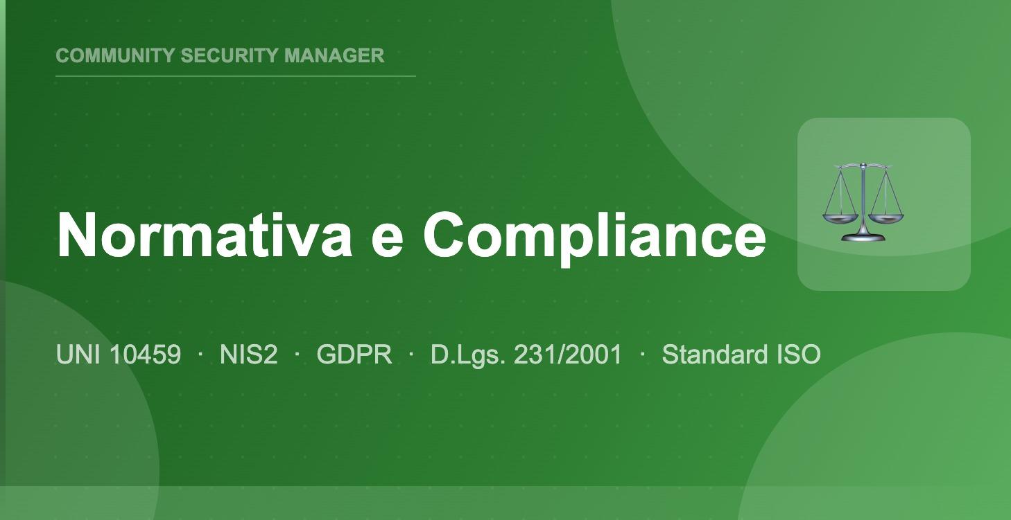 Normativa e compliance