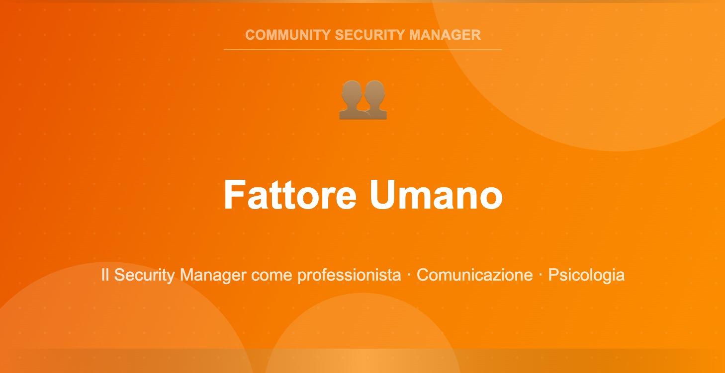 Fattore umano