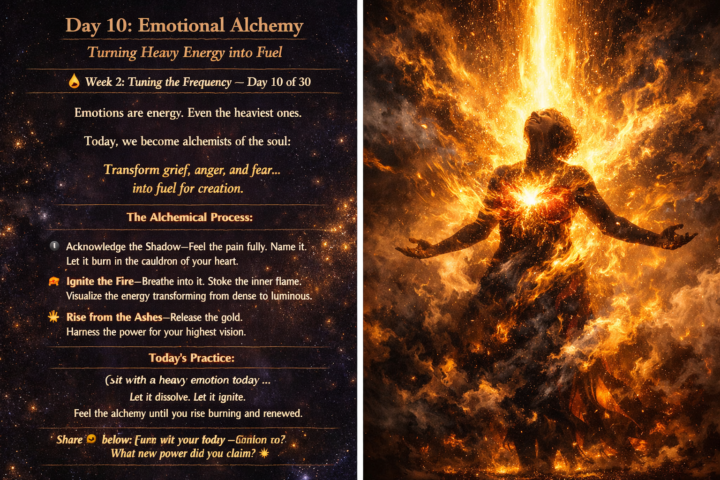 Day 10: Emotional Alchemy — Transmuting Heavy Energy into Fuel 