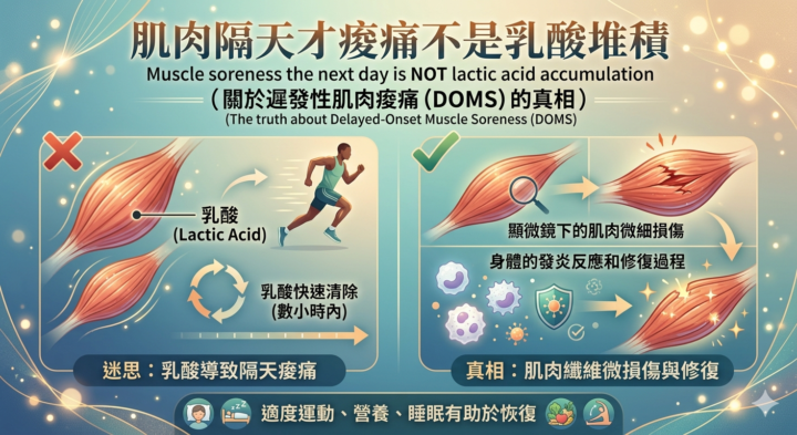 【重量訓練】【人體科學】肌肉痠痛是因為乳酸堆積？
