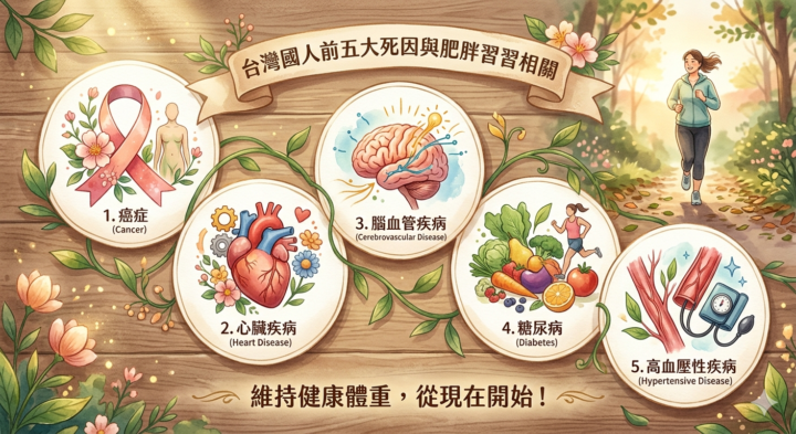 【聰明飲食】十大死因幾乎都與肥胖有關！