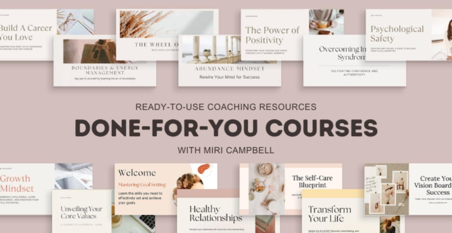 Done-For-You Coaching Courses