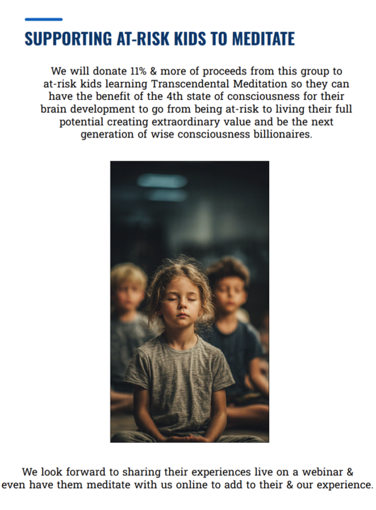 At-Risk Kids will also be the beneficiaries of this group